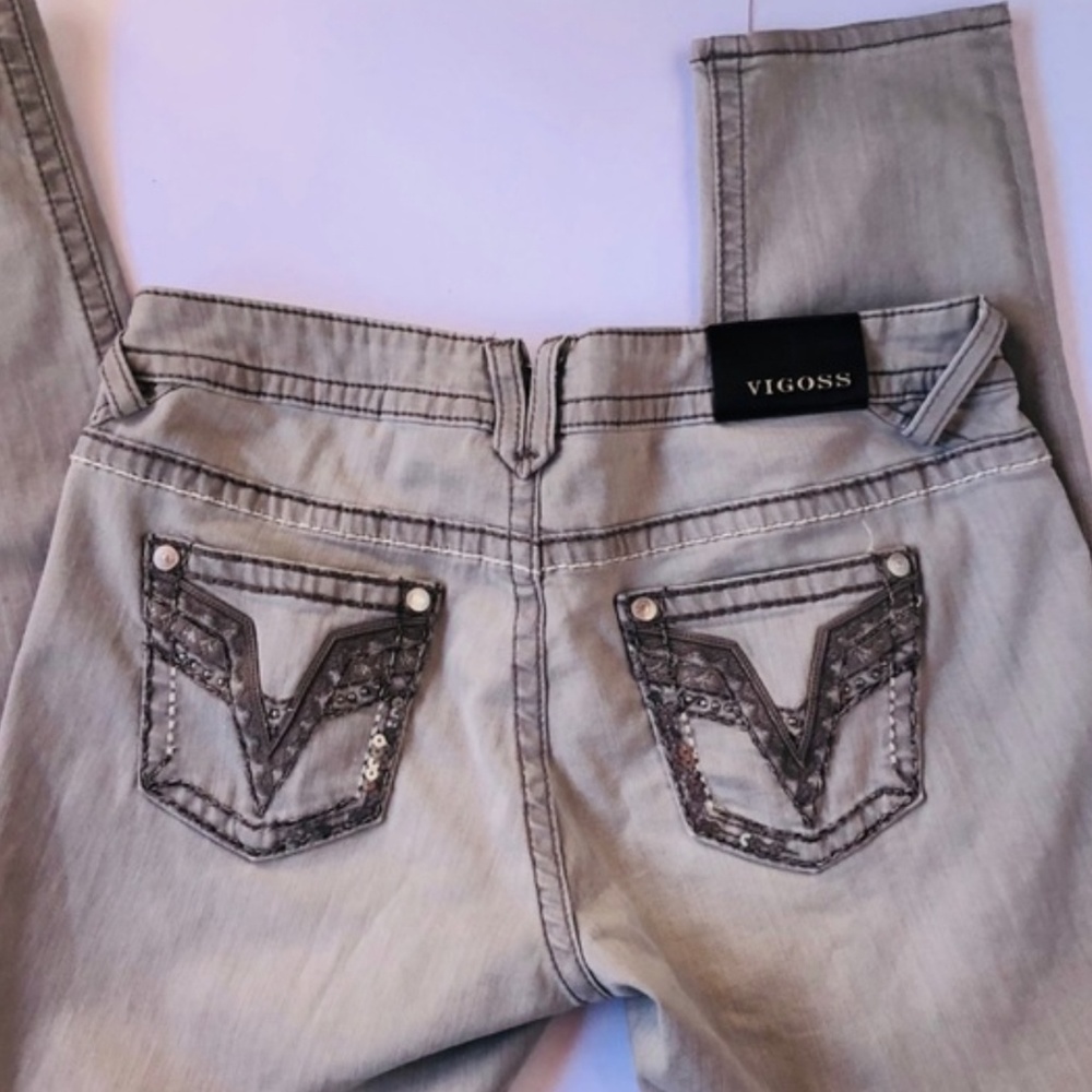 Light Grey Vigoss "The Chelsea" Skinny Jeans